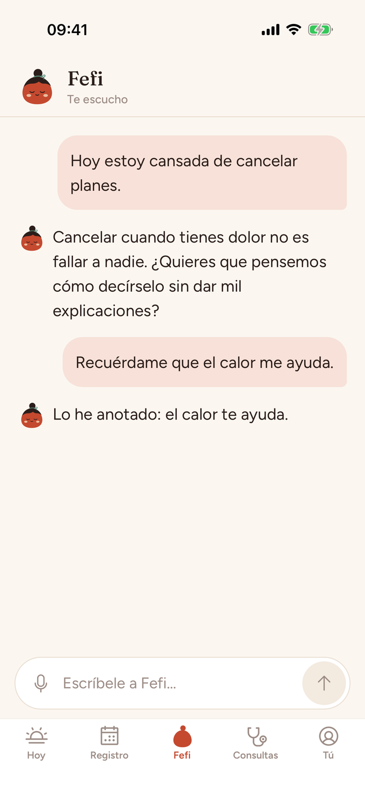 Conversación con Fefi